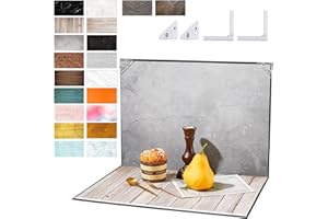 ZUOMIDIE Zestaw desek fotograficznych, 30 x 40 cm, 10 sztuk dwustronnego papieru tła, 20 wzorów do małej fotografii produktów, tło fotograficzne, odblaskowy karton do artykułów spożywczych, biżuterii