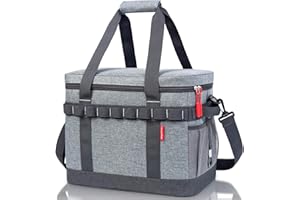 PeranoRidia Sac Isotherme 30L, 12 Heures Refroidissement, Grand Glaciere Souple Isotherme Portable pour Repas Homme & Femme avec Plusieurs Poignées, pour Pique-Nique, Camping, Voiture, Plage