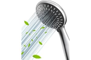 VOXON Hochdruck Duschkopf, Wassersparender Handbrause Dusche, Druckerhöhend Brausekopf, Shower Head mit 5 Strahlarten, Anti-Kalk Sparduschkopf, Duschbrause für Badezimmer, Hotel und Zuhause