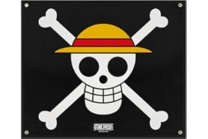 ABYstyle – Drapeau ONE PIECE – Produit Officiel – Tissu Résistant – Accessoire Décoratif Collector (noir blanc rouge et jaune)