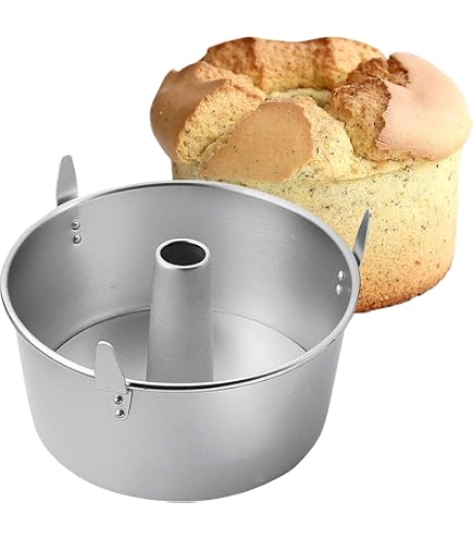 Sicignano Set 2 Stampi Per Ciambellone Chiffon Cake – Alluminio Con Piedini, Ø22 Cm, Made In Italy
