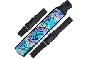 SoJourner Bags Rave Fan Holster - Rave Fan Holder - Rave Festival Zubehör | Handfächerhalter & Oberschenkelholster für Rave Essentials Swirl - Reflektierend