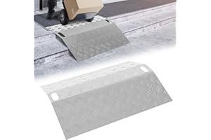 ‎DAROMIGO Daromigo Door Threshold Ramp Wheelchair Ramp Made of Aluminium Ramp Wheelchair Load Capacity 270 kg Threshold Ramp Threshold Bridge Non-Slip Portable with Handles (60 x 70 x 10 cm)