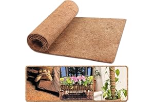 Riare Natural Coco Liner Roll Thicken Coconut Liners for Planter for Flower Basket Liner, Coconut Fiber Pad for Planters Baskets Animal Pet Pad DIY Moss Pole Garden Decoration (40 X 100cm)