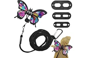 Qkbuza Bearded Dragon Lizard Harness, Soft PU Leather Detachable Adjustable Reptile Lizard Rope With Wing Harness, 3 Sizes Escape Proof Lizard Reptiles Harness For Animals For Secure Walks