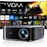 Projector 4K【High Brightness 2000ANSI/VIDAA SO Fastest/40W Dolby Audio】Netflix Projector Included Live TV, FHD1080P, HDR10, A