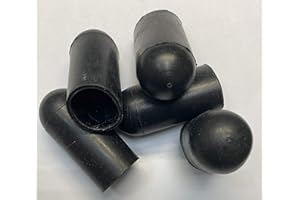 dexierp Schutzkraft 7/8-9 UNC 7/8-14 UNF M22 Schraubengewindeschutz und 7/8 "22 mm Außendurchmesser X38,1 mm Länge Rohrpfostenrohr Endabdeckung (10er Pack) Elastic Black