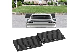 Froadp Lot de 4 rampes de trottoir, rampe de seuil de porte en caoutchouc, pour voiture, moto, fauteuil roulant, rampe de seuil de porte pour trottoir de 10 cm de haut, noir, 53 x 32 x 10 cm