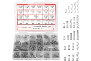 YGKYMVW Druckfedern Sortiment Kit, 300 Stück 304 Edelstahl Kleine Federn Set Edelstahl Druckfeder, 23 verschiedene Größen Mechanische Metall Mini Federn für DIY Zuhause Automobilreparaturen