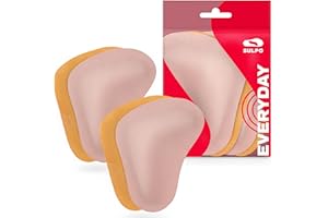 SULPO 2 pary Ortopedyczne wkładki do butów w kształcie litery T - Skórzane wkładki na płaskostopie - Wsparcie łuku poprzecznego stopy - Do wszystkich rodzajów butów - Samoprzylepne - 41-43