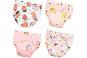 Heekcaa Lot de 4 sous-vêtements d'apprentissage de la propreté pour Filles de 2 Ans, 3 Ans, 4 Ans