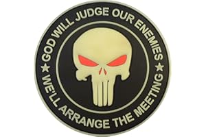 LEGEEON God Will Judge Our Enemies PVC Patch (Glow in the Dark)