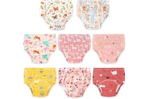 UNIFAMILY Lot de 8 Culotte Apprentissage Propreté Fille bébé Culotte d Apprentissage Enfant Fille de 2-6 Ans