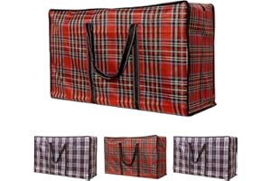 YIEJOYA Oxford Cloth Storage Laundry Shopping Bags - Borsa riutilizzabile con chiusura lampo e manico, impermeabile, borsa da campeggio per vestiti, biancheria da letto, copriletto, cuscino …