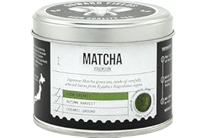 EDWARD FIELDS HIGH QUALITY TEA Edward Fields Tea ® - Té Matcha Premium Japonés ecológico, 100g I Grado Ceremonial I Té verde en polvo natural de Kagoshima, Kyushu, Japón.