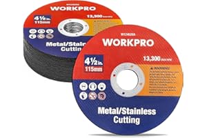 WORKPRO Cut Off Wheels 20-Pack, 115mm Metal and Stainless Steel Cutting Wheel, 1.2mm Thin Metal Cutting Discs for Angle Grinder
