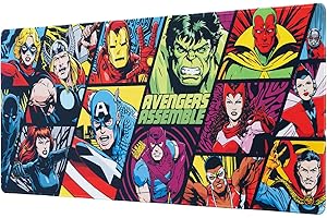 GRUPO ERIK Erik Oficjalna Podkładka pod Mysz Marvel Avengers, Podkładka na Biurko 80 x 35 cm, Antypoślizgowa Gumowa, Podkładka pod Klawiaturę, Prezenty dla Fanów Avengers