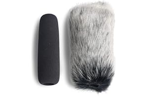 YOUSHARES Microphone Bonnette Anti-Vent en Mousse avec Filtre Anti-Pop en Fourrure pour Rode VideoMic NTG2, NTG1 et Microphone WSVM(2 Packs)