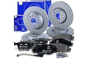‎ATE ATE Bremsenset inkl. Bremsscheiben vorne Ø 312 mm belüftet + hinten Ø 300 mm voll und Bremsbeläge vorne + hinten und Warnkontakt Kompatibel mit AUDI A3, SEAT, SKODA, VW GOLF, PASSAT, TIGUAN, TOURAN