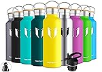 Super Sparrow Doppia Parete in Acciaio Inox coibentato Bottiglia di Acqua - 500ml & 750ml & 1L - Isolante della Borraccia...