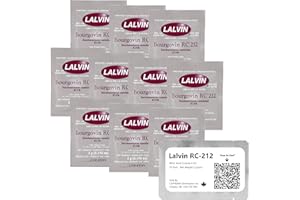 Lalvin RC-212 Weinhefe (10 Pack) - Hefe für Met - Machen Sie Wein Met Apfelwein Kombucha zu Hause - 5 g Beutel - Saccharomyces cerevisiae - Verkauft von CAPYBARA Distributors Inc.