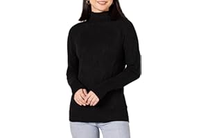 Amazon Essentials Jersey de Invierno de Manga Larga, Tejido Trenzado con Cuello en Forma de Embudo Suave al Tacto Mujer