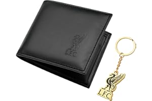 Liverpool FC Geldbeutel Herren Set mit Schlüsselanhänger Gold - Fussball Geschenke für Männer