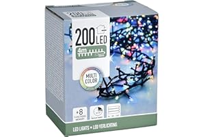 Spetebo Kolorowe bajkowe światła LED z 8 funkcjami światła, 200 diod LED 4 m, oświetlenie bożonarodzeniowe z chipem pamięci, dekoracyjne oświetlenie adwentowe ogrodowe do użytku wewnątrz i na zewnątrz