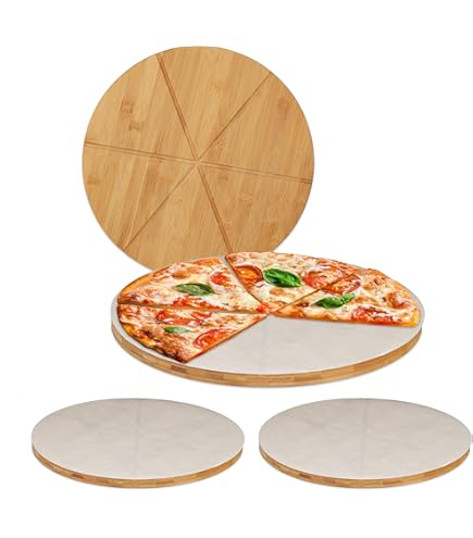 Piatto Da Pizza In Bamb&ugrave; Kesper - Diametro 32cm, Naturale E Ecologico