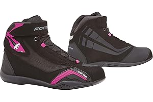 Forma Genesis Lady, Tenis para Motocicleta Mujer, Color Negro y Fucsia, Standard fit