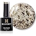 Bluesky Gel Nail Polish, Gold Melody Sp18, Bright, Glitter, Gold, Transparent Long Lasting, Chip Resistant, 10 ml (Requires Drying Under UV LED Lamp)