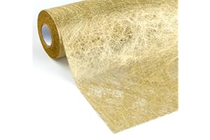 WELTRXE Tischläufer, Wiederverwendbaren Dekostoff aus Polyesterfasern Sicherer Tischband in Vielen Farben zur Dekoration 23cm × 5m Golden Hochzeit Tischdeko auch Ostern Festival Neujahr Geschenkband