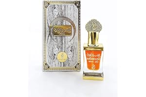 BUSINESS SQUARE BS Olio profumato Khashab & Oud White Attar arabo 100% Olio Senza Alcool, Muschio Halal Per Uomo e Donna Fragranza a Lunga Durata Flacone Applicatore Stick 12ML, Note: Rose Oud Jasmin Leather Patchouli