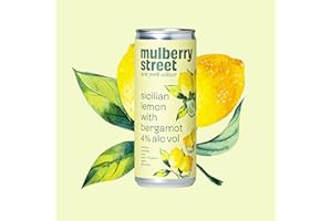 Mulberry Street Hard Seltzer | Low Calorie Alcohol Drinks | Low Carb | Vegan | 4% ABV Alcoholic Sparkling Water | All Natural Ingredients | Lemon & Bergamot, Party 12 Pack