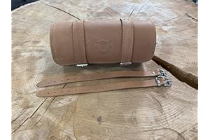 ‎ORLETANOS ORLETANOS Lenkerrolle Hellbraun Light Brown Lederrolle Bugrolle Werkzeug kompatibel mit HD Harley Davidson Leder Motorrad Werkzeugtasche Schwinge Rolle