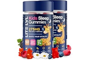 LITE LVL Twin Pack - 60 x Kids Sleep Gummies - Mixed Berry Flavoured Sleep Gummies for Kids