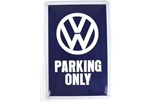 Nostalgic-Art Retro Plåtskylt, 20 x 30 cm, VW – Parking Only | original Volkswagen license product (OLP), av metall, vintaged