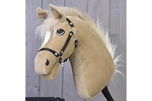 LarDen Hobby Horse Dancing Lady | Cheval Bâton avec Licol Noir - M | Tête de Cheval à Bâton à Chevaucher | Fait à la Main avec Accessoire | pour Petits et Grands Enfants | Hobby Horse Réaliste