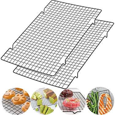 Kuchen Abkühlgitter Rund Aus Edelstahl - 33cm Backrost Mit 4 Dicken Rändern