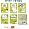 Little Spark LKG text books for kids / Lower Kindergarten Books [244 pages] (Alphabets, Writing, Maths, GK or EVS, Colouring) 4-6 Years + Books Pouch [Paperback] Future Intelligence Books