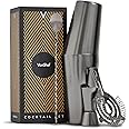 VonShef Cocktail Shaker Set, Graphite 4pc Set with Boston Cocktail Shaker, Bartender Kit with Strainer, Muddler, Jigger & More, Gift Box Included