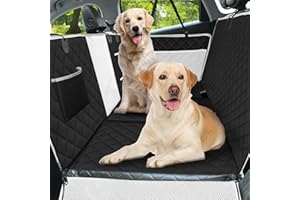 DAISTERN Housse Siège Auto pour Chien, Protection Couverture Siège Arrière Voiture avec 8 Couches de Tissu et Design à Plusieurs Rangements, Imperméable Antidérapant, Facile à Nettoyer Installer