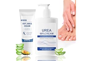 MRCUVARYAS 60% Urea Cream + 40% Crema reparadora para pies y manos, crema para pies para talones agrietados y piel seca, fuerza máxima para el cuidado corporal de manos y pies, crema para pies con lima de pies