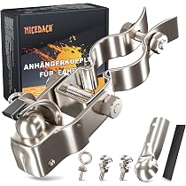 Attelage Remorque Vélo Universel 12mm NICEDACK - Adaptateur Pour Remorque Enfant Ou Chien - Installation Rapide Sans Outil, Acier Inoxydable - Noir - 11