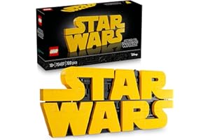 LEGO Star Wars Logo Star Wars zbudowane z klocków, zestaw dla dorosłych, model kolekcjonerski dla fanów Gwiezdnych Wojen i popkultury, ozdoba na półkę i pomysł na prezent dla mężczyzny 75407