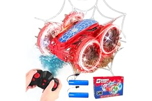 Sanfant Remote Control Amphibious Car, Ruby Red, Waterproof, 360° Rotation, 180° Flip