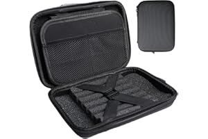 WIYETY Bolsa para dardos para 12 dardos, funda dura de EVA, organizador de bolsas de dardos, accesorios profesionales, caja portátil para puntas de dardos, cañas, vuelos y accesorios (negro), Negro ,