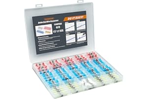 TOWOT 240PCS Heat Shrink Butt Connectors, Solder Seal Wire Connectors, Waterproof & Insulated & Corrosion Electrical Wire Terminals for Truck Marine Automotive Boat Wire Joint(240 PCS)