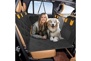 Loiion Coprisedile Auto per Cani, Estensore Sedile Posteriore per Cani, Posteriore Auto per Animali, Copri Bagagliaio Auto, Viaggiare Protezione Accessori per Telo Macchina Cane, Nero