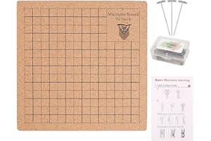 Hayaww 18×18 cm Macrame Board Mit Stiften Wiederverwendbares Tragbares Flechtbrett Doppelseitiges Macrame Board Tragbares Flechtbrett Mit Anleitung Zum Flechten Von Armbändern,Knotenschnur,Schals